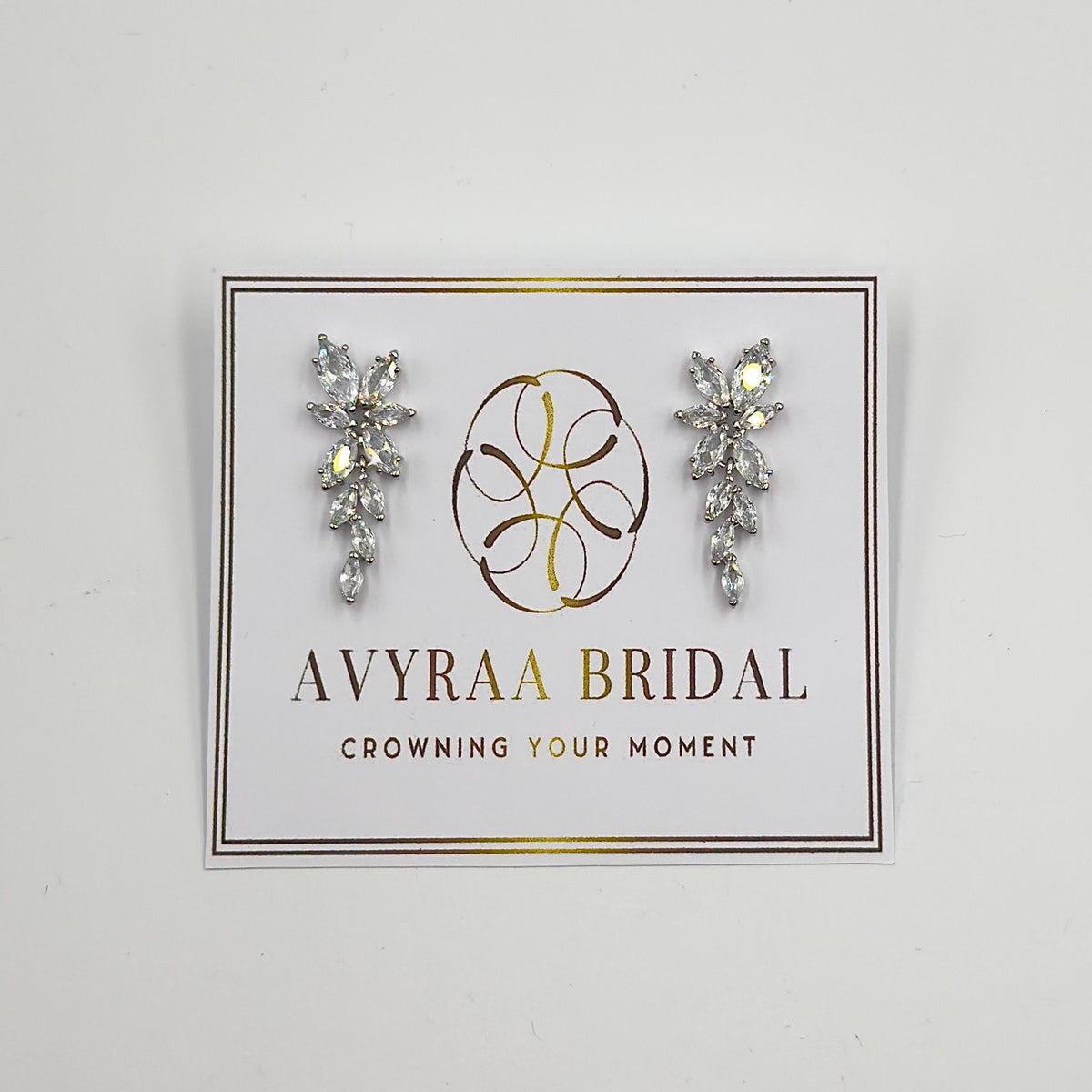 Crystal Bridal Earrings Silver Floral Drop Earrings Wedding Jewelry Marquise Crystal Bridal Gift