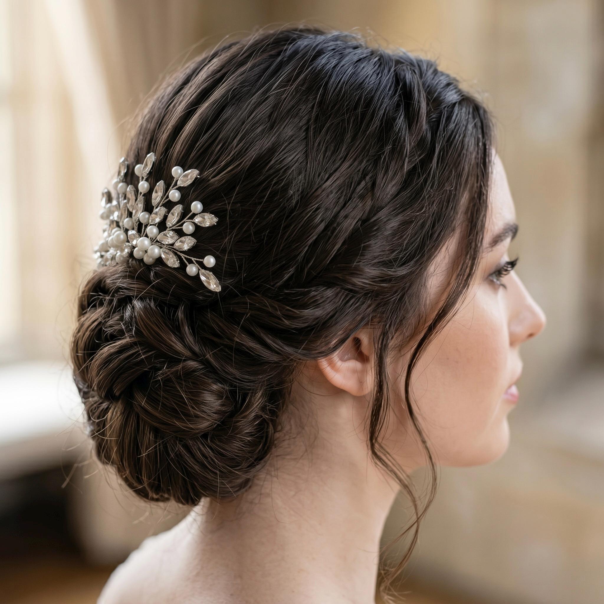Braut Haarkamm mit funkelnden Ziersteinen, Bridal Crystal Comb, Wedding Hair Accessory, Rhinestone Hair Piece