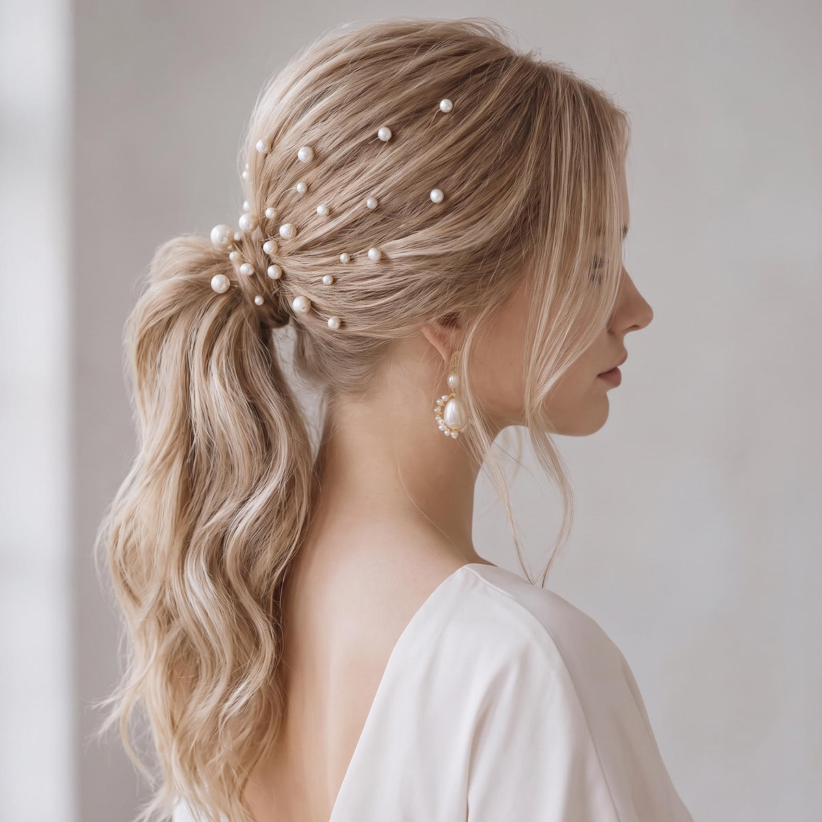 12-Piece Bridal Pearl Hair Pin Set | Three Sizes for Buns and Braids