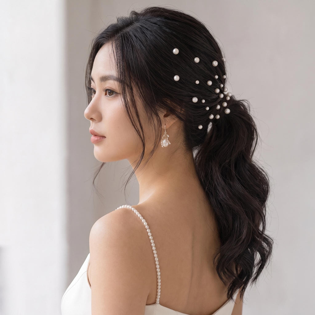 12-Piece Bridal Pearl Hair Pin Set | Three Sizes for Buns and Braids