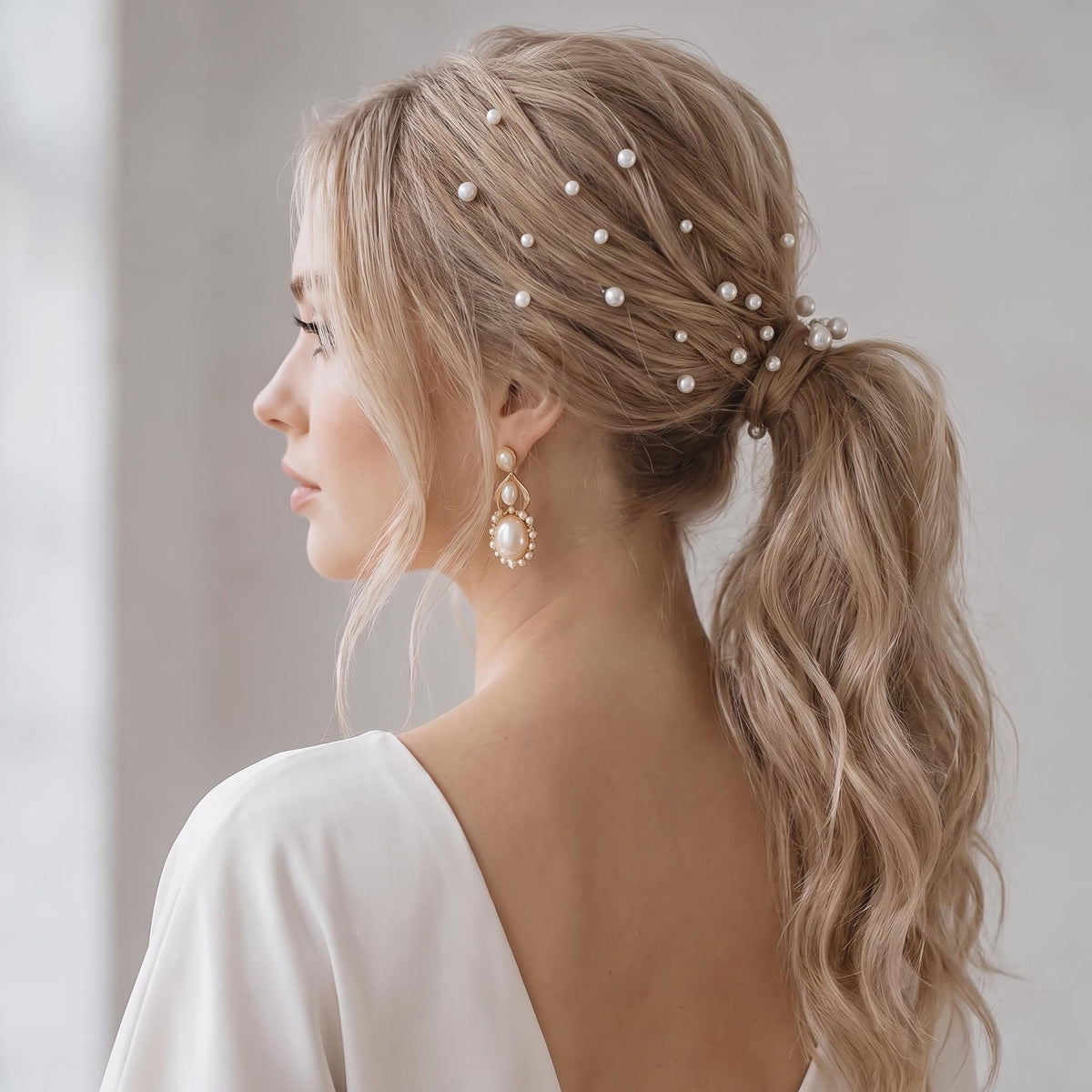 12-Piece Bridal Pearl Hair Pin Set | Three Sizes for Buns and Braids