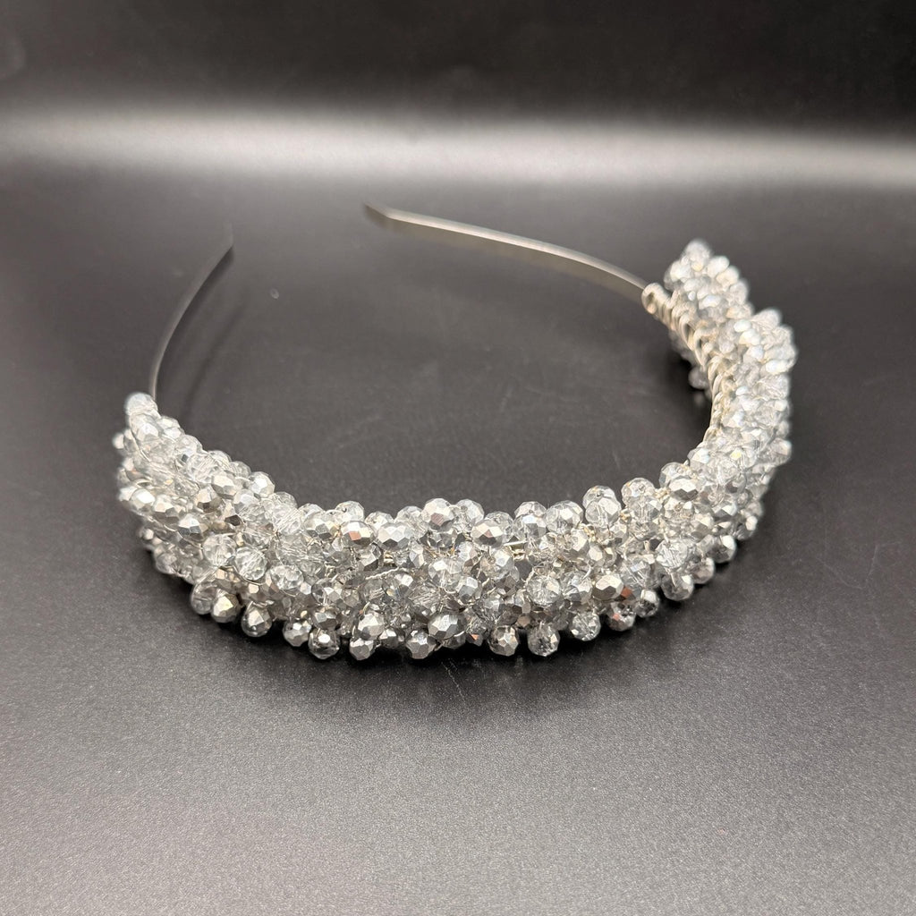 Klare Kristall Braut Tiara in Silberoptik - AVYRAA BRIDAL