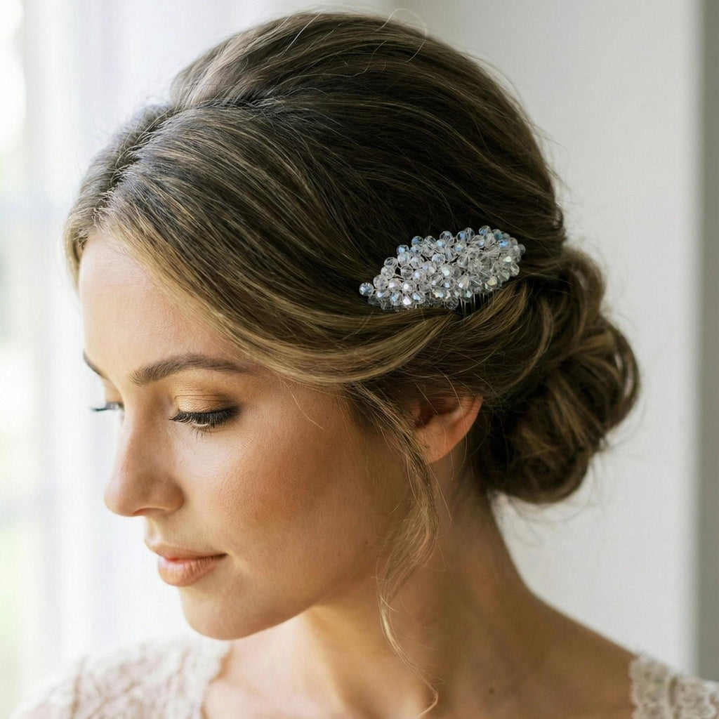 Klarer Kristall Haarkamm für Brautfrisuren - AVYRAA BRIDAL