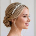 Kristall Braut Tiara in Silber für elegante Hochzeitsfrisuren - AVYRAA BRIDAL