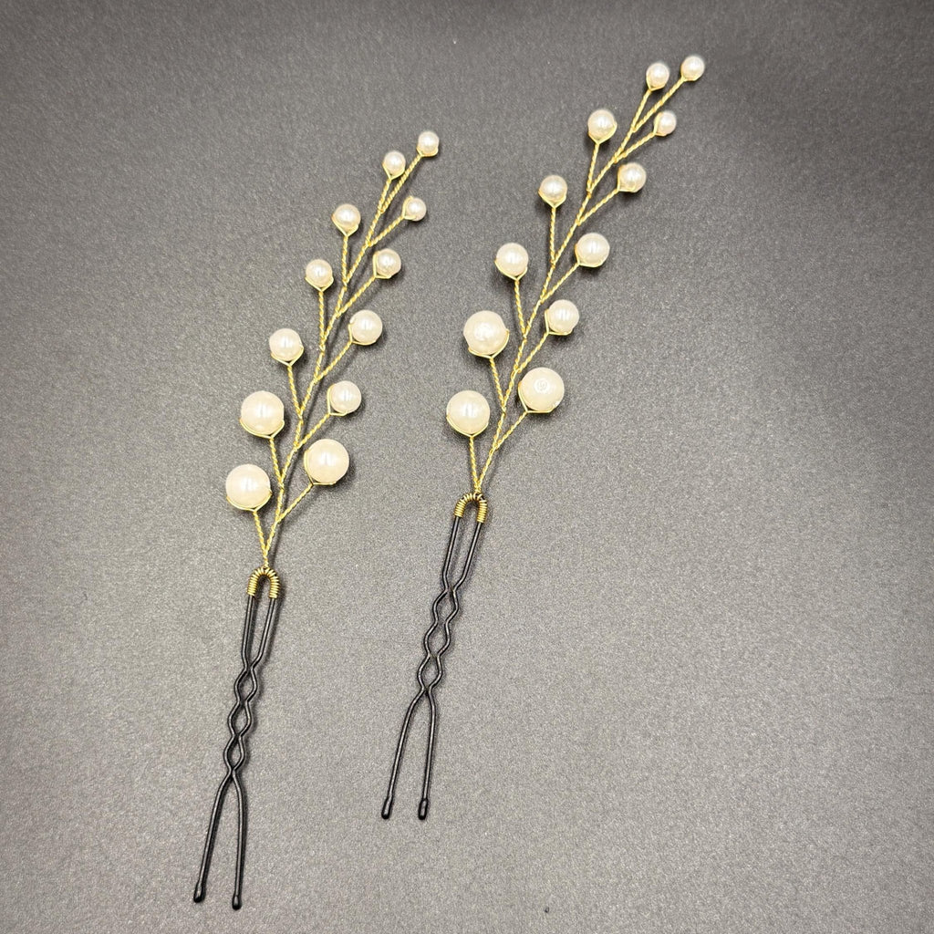 Perlen Haarnadeln in Gold oder Silber 9 cm - AVYRAA BRIDAL