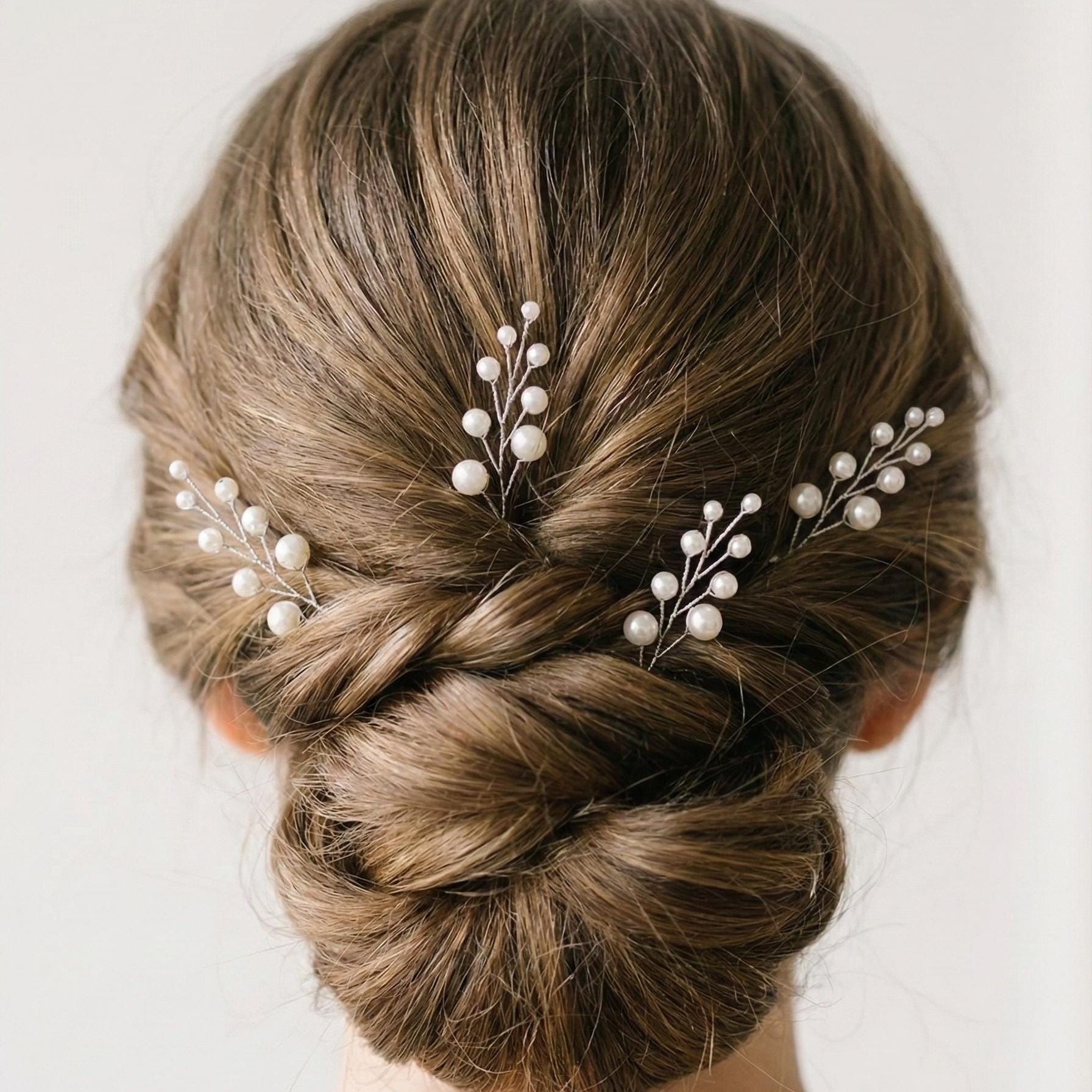 Perlen Haarnadeln Set in Gold oder Silber - AVYRAA BRIDAL