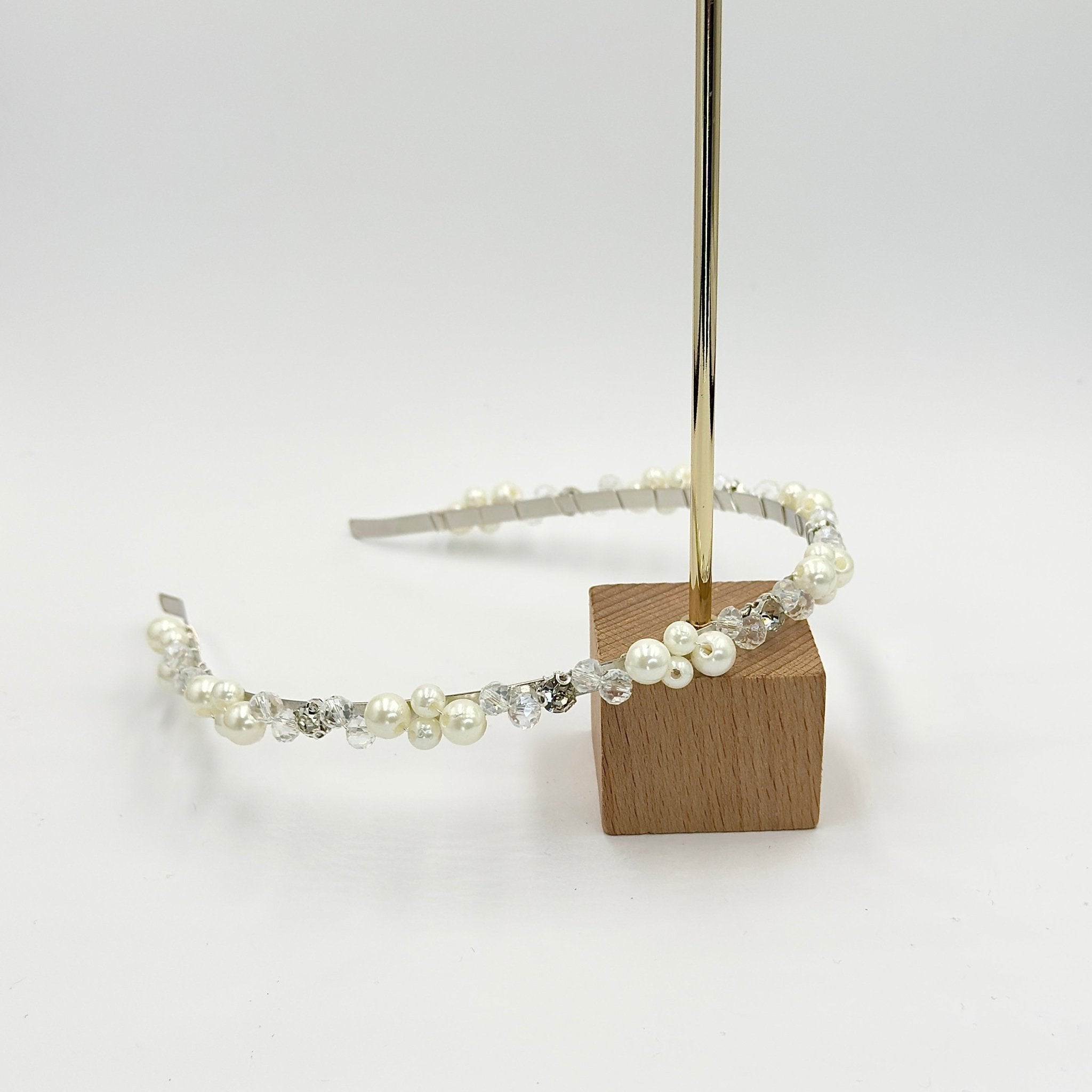 Perlen Kristall Haarreif für Braut, eleganter Hochzeit Haarschmuck - AVYRAA BRIDAL