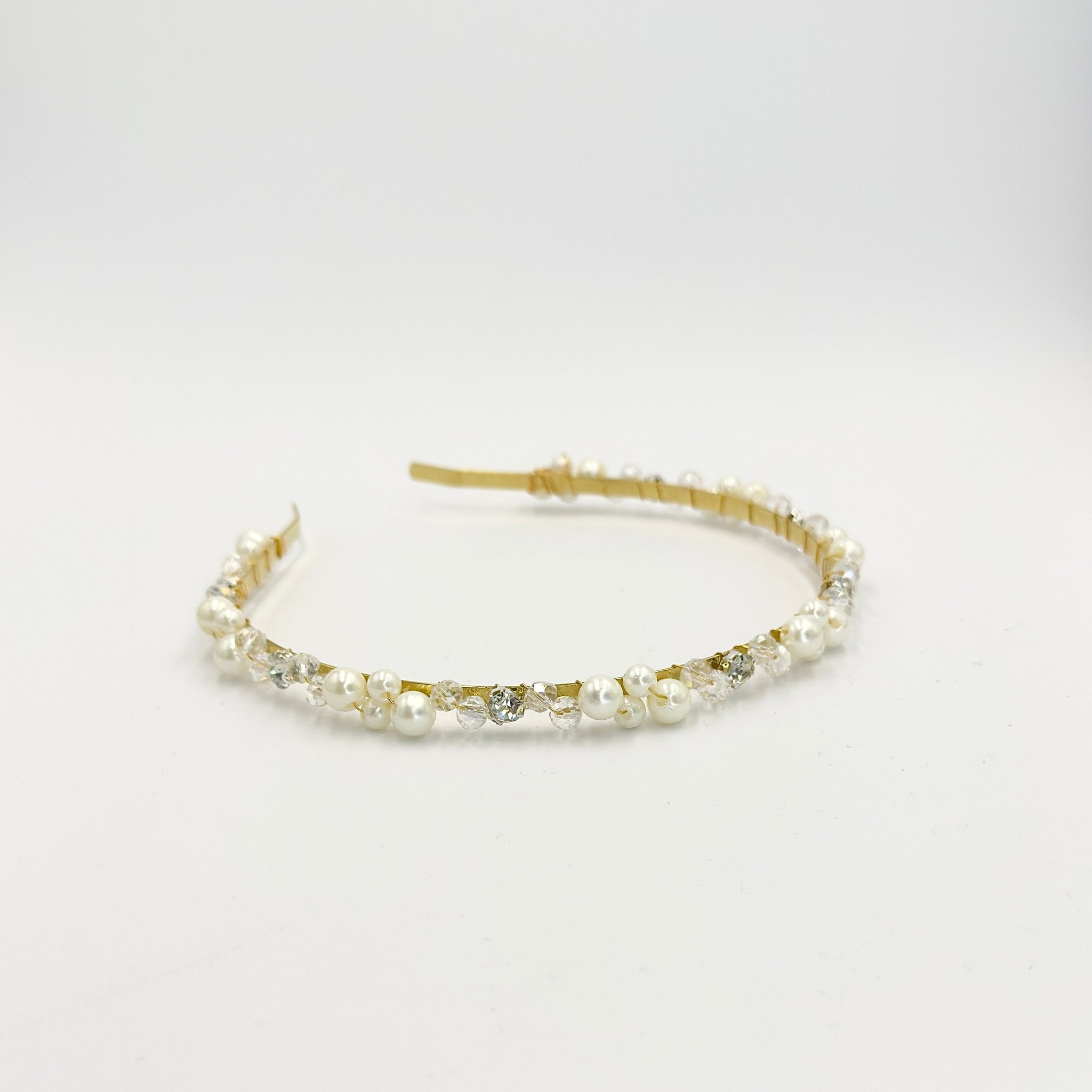 Perlen Kristall Haarreif für Braut, eleganter Hochzeit Haarschmuck - AVYRAA BRIDAL