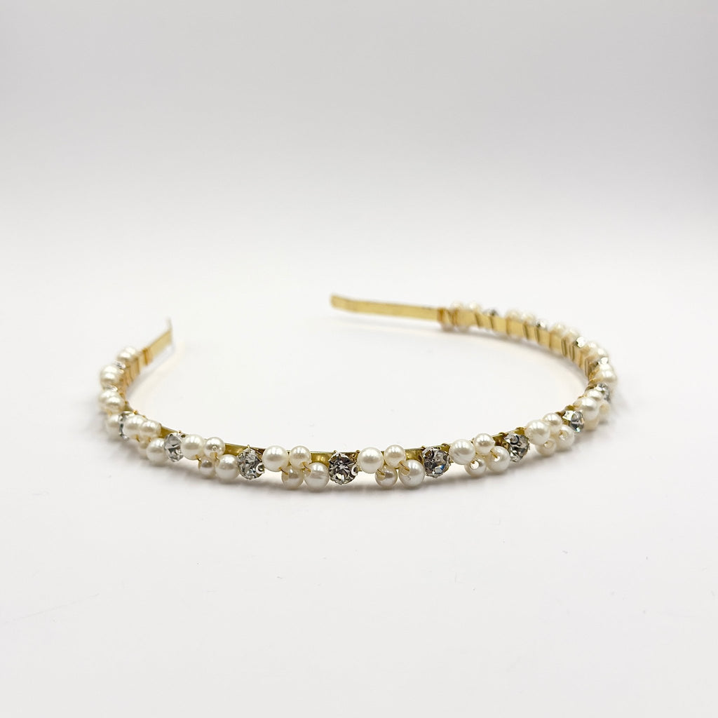 Perlen Kristall Haarreif für Braut, eleganter Hochzeit Haarschmuck - AVYRAA BRIDAL