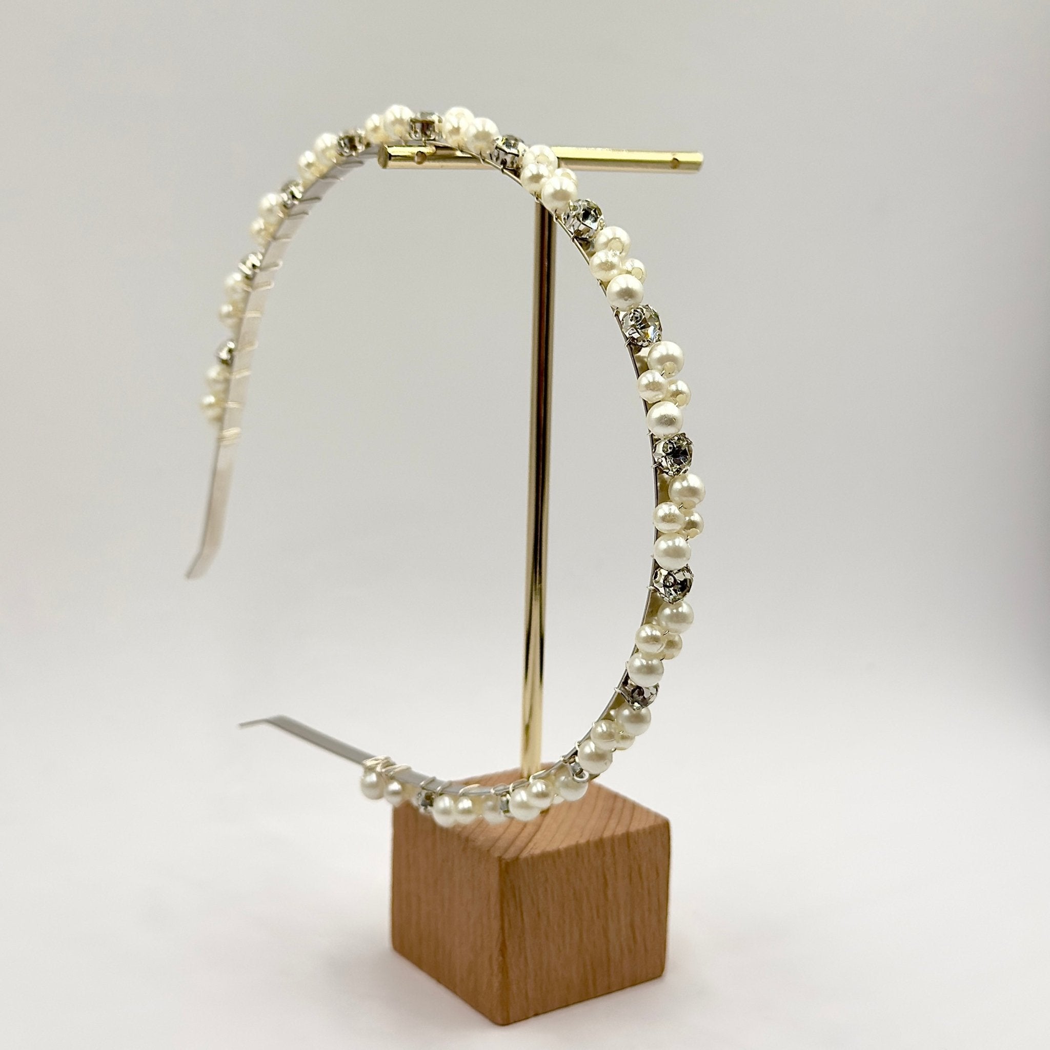 Perlen Kristall Haarreif für Braut, eleganter Hochzeit Haarschmuck - AVYRAA BRIDAL