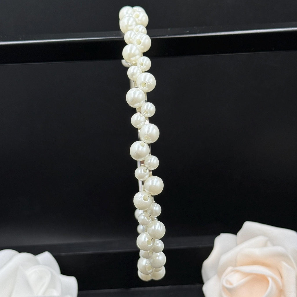 Perlen Mix Haarreif für Braut und Standesamt - AVYRAA BRIDAL
