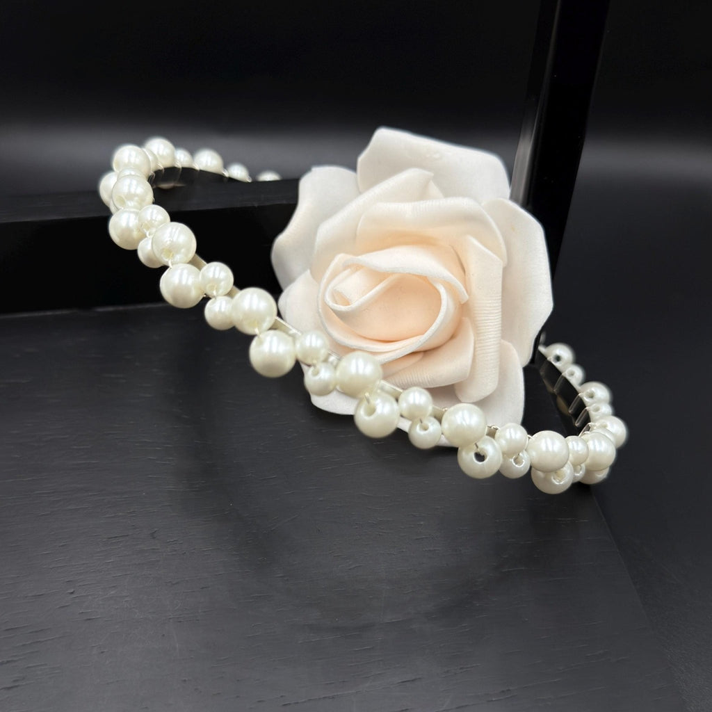 Perlen Mix Haarreif für Braut und Standesamt - AVYRAA BRIDAL