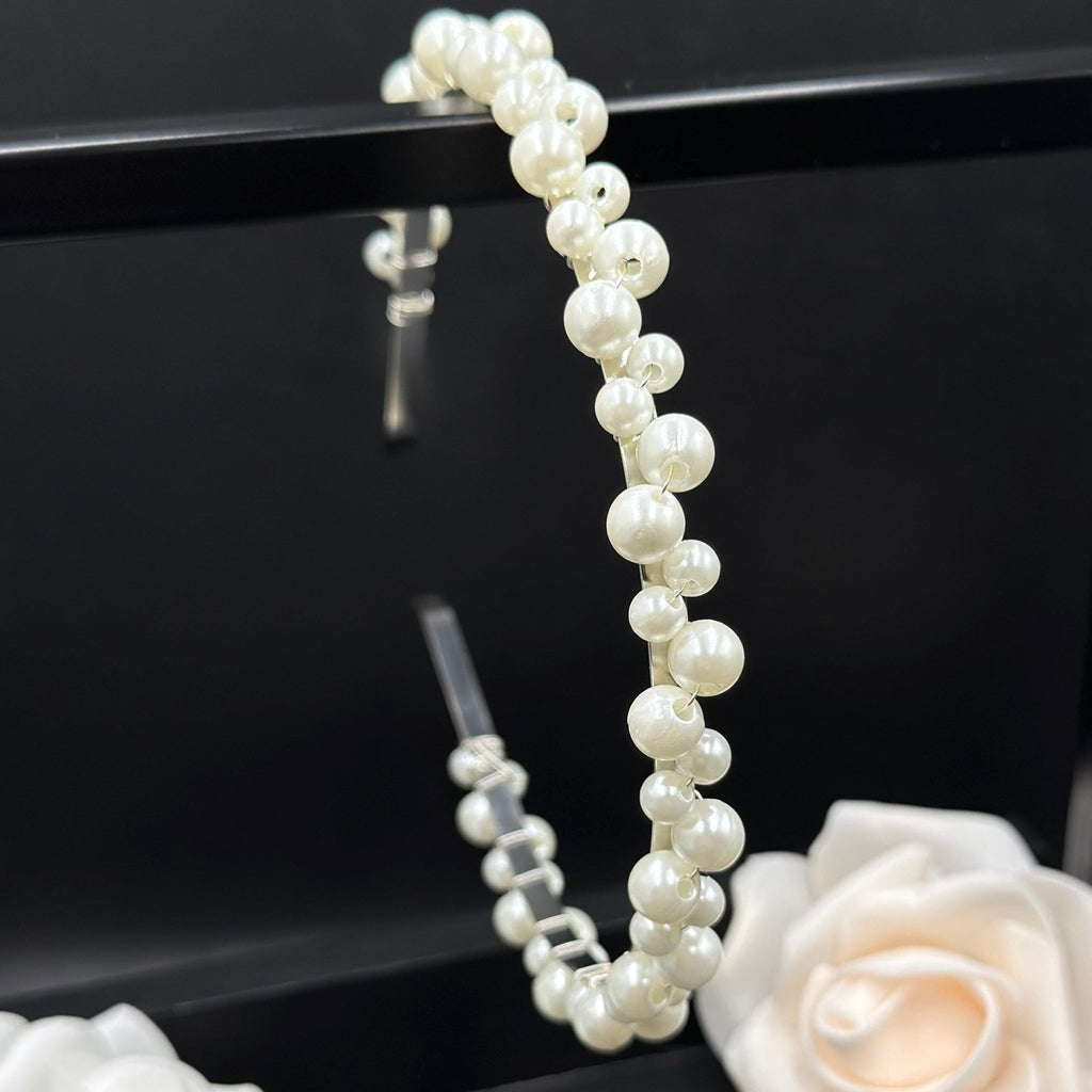 Perlen Mix Haarreif für Braut und Standesamt - AVYRAA BRIDAL