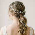 Perlenzweig Haarranke in Gold oder Silber für Bräute - AVYRAA BRIDAL