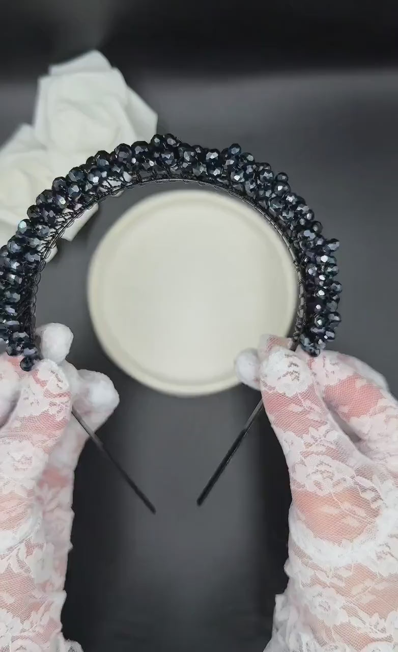 Midnight Navy Kristall Tiara für Bräute