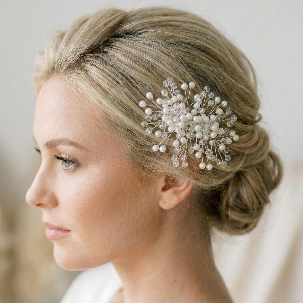 Romantischer Kristall Haarkamm für Bräute - AVYRAA BRIDAL